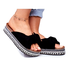 Hohe Hausschuhe für Damen Schwarz Mortigo