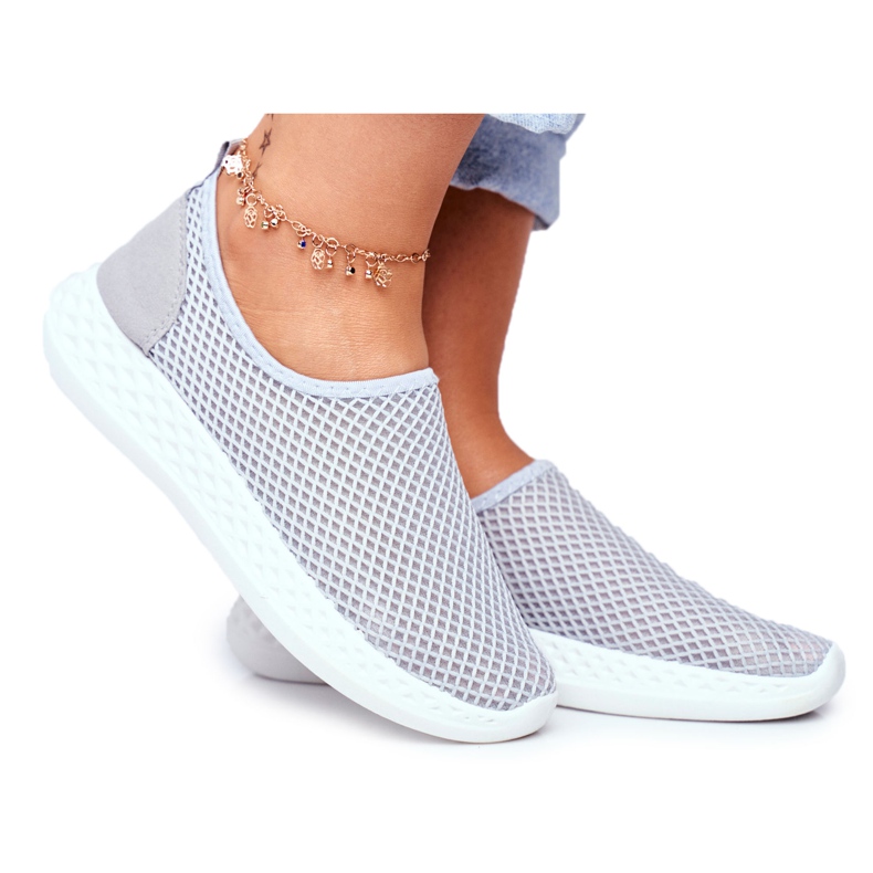 SEA Damen Sport Slipper Grau Gestacio