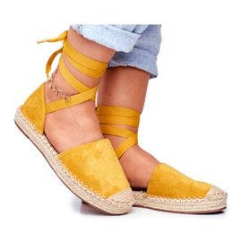 PS1 Damen Espadrilles Gebunden Gelb Bonjour