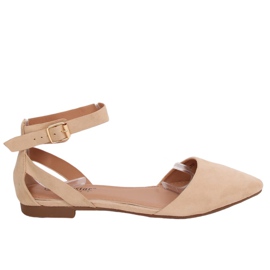 Ballerinas mit Verschluss beige CL73P Beige