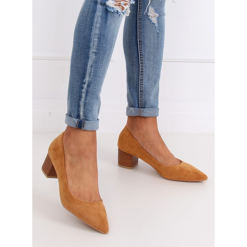 Pumps auf Holzabsatz camel CL75P Camel braun