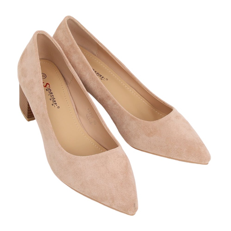 Pumps auf Holzabsatz beige CL75P Beige