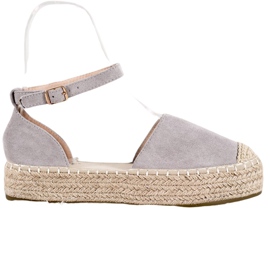 Seastar Graue Espadrilles auf der Plattform