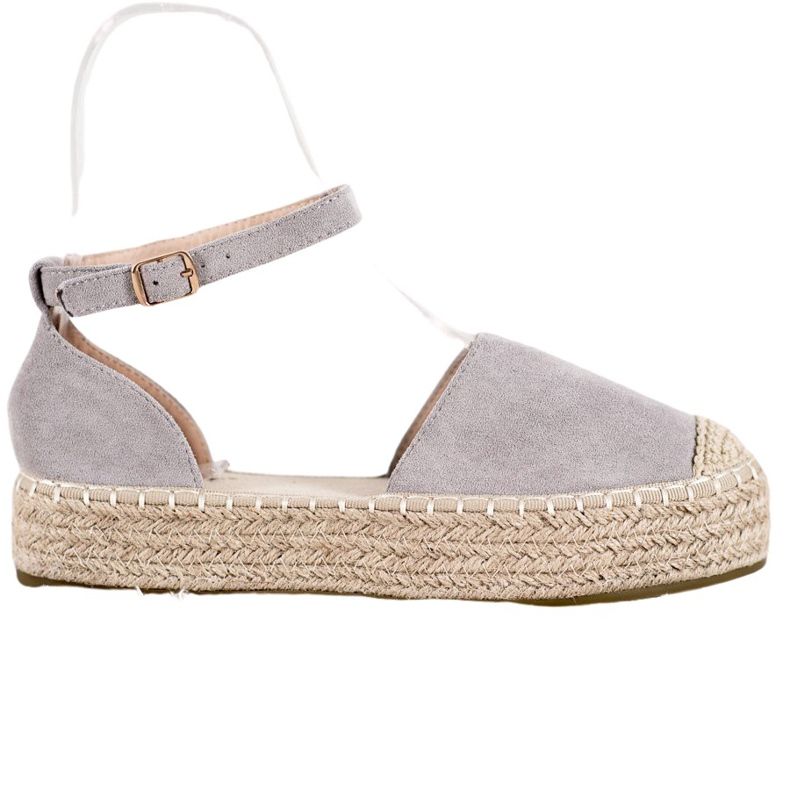 Seastar Graue Espadrilles auf der Plattform