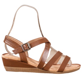 Mannika Lässige Keilschuhe braun