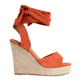Seastar Espadrilles Sandalen auf High Heels orange
