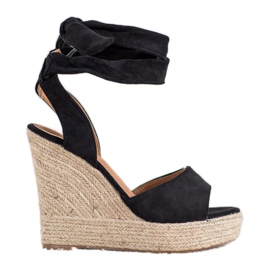 Seastar Espadrilles Sandalen auf High Heels schwarz