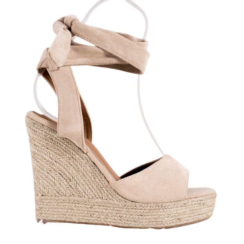 Seastar Espadrilles Sandalen auf High Heels beige