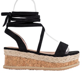 Seastar Gebundene Wildledersandalen schwarz