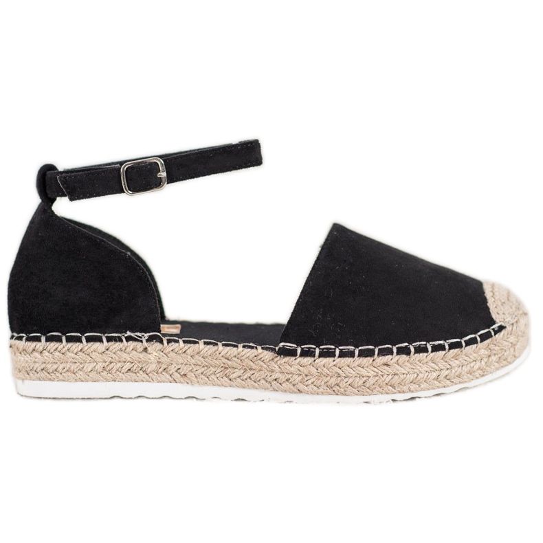 Seastar Wildleder-Espadrilles mit Schnalle schwarz