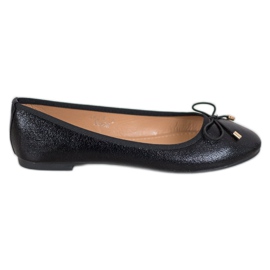 Seastar Ballerinas aus Öko-Leder schwarz