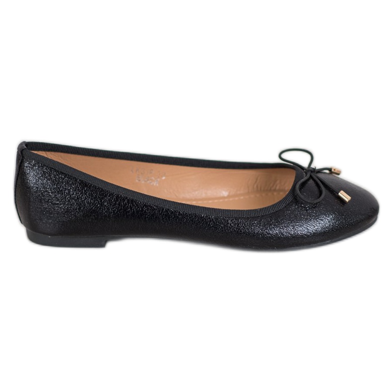 Seastar Ballerinas aus Öko-Leder schwarz