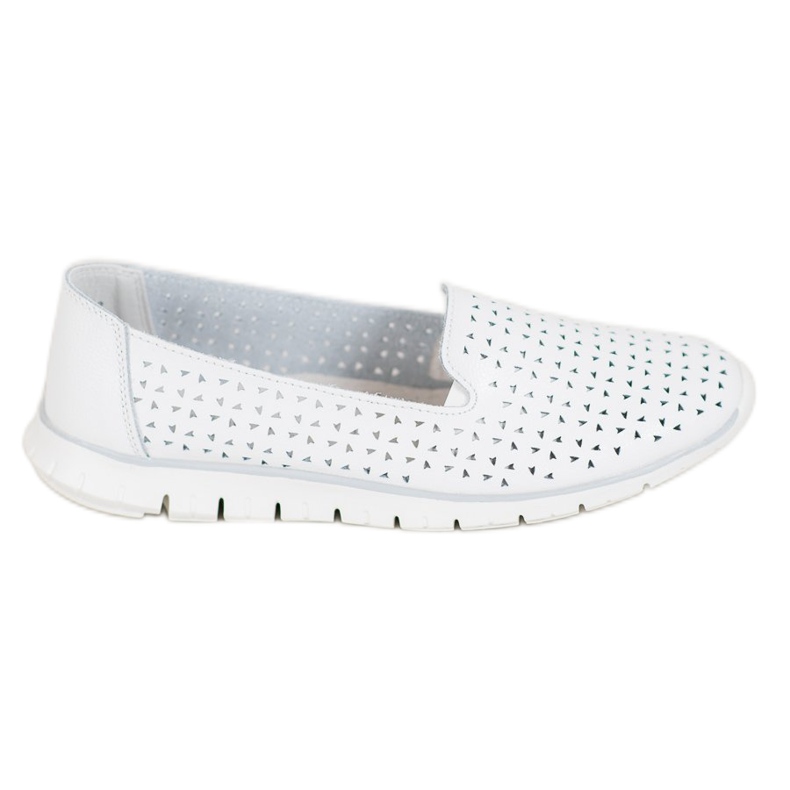 VINCEZA Lederherren weiß