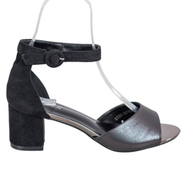 Modische VINCEZA Pumps schwarz grau