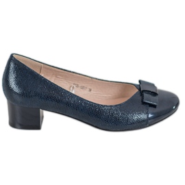 Pumps mit VINCEZA-Schleife blau