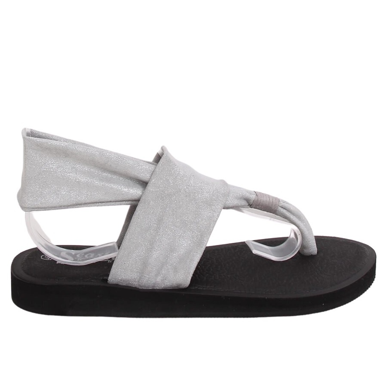 Graue Sandalen, Baumwolle, Grau DD82P Grau rosa