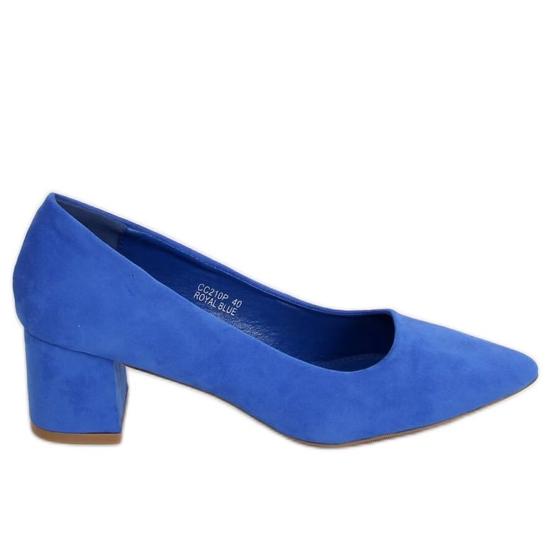 Schuhe mit niedrigem Absatz in Kobalt CC210P Royal Blue blau
