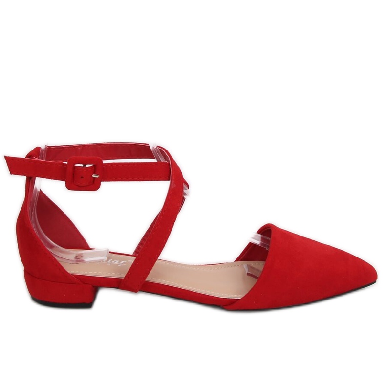 Rote Cut-Out-Ballerinas LL-213P Rot