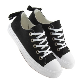 Damen-Sneaker mit Schleife schwarz 8935 Black Ii Genre