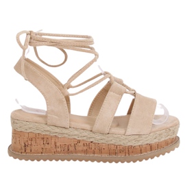 Beige Espadrilles-Sandalen JH116 Beige
