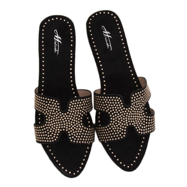 Schwarze Damenschuhe schwarz Q-88 Black