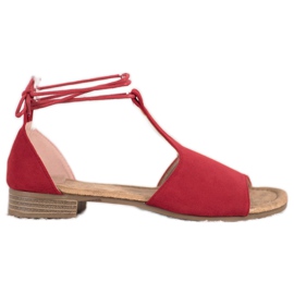 Gebundene VINCEZA Sandalen rot