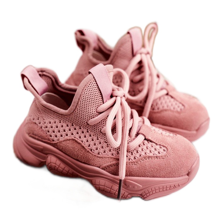 Christmas Fish Kinder Sportschuhe Schnürsenkel Wildleder Pink Volema rosa