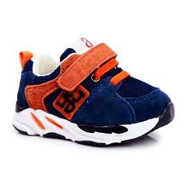 Apawwa Sport Kinderschuhe mit Klettverschluss Marineblau Jonaba orange