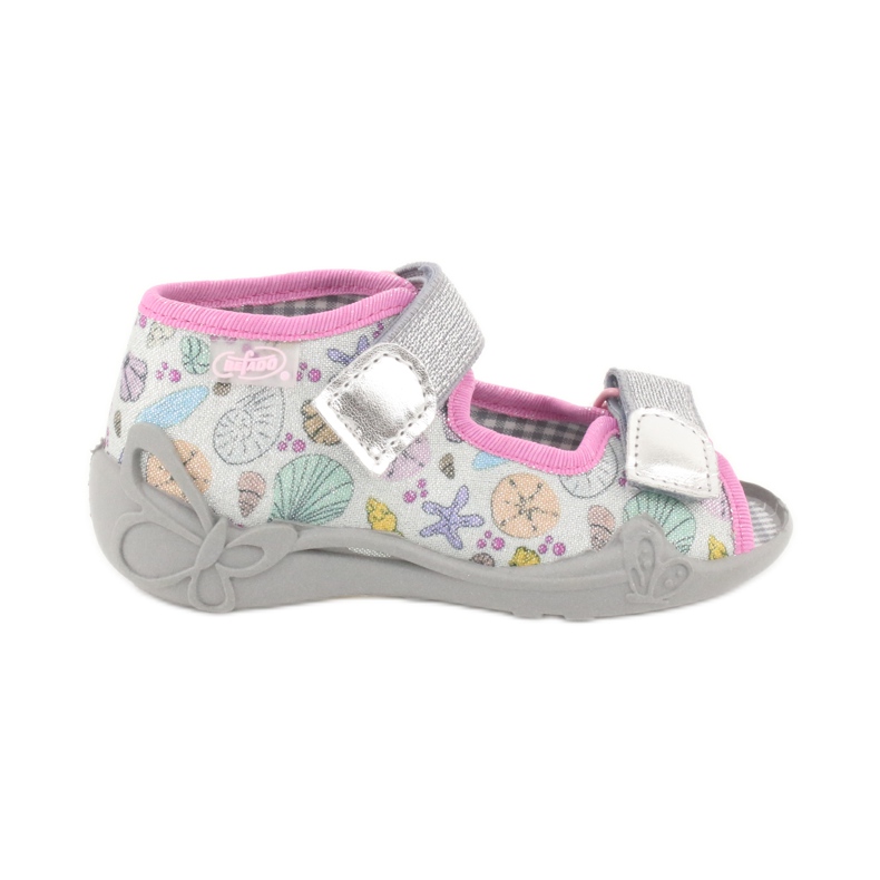Befado Kinderschuhe 242P097 rosa grau mehrfarbig