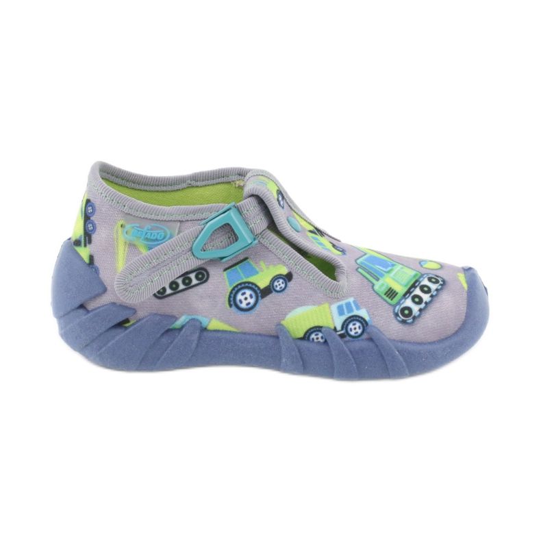 Befado Kinderschuhe 110P371 blau grau grün