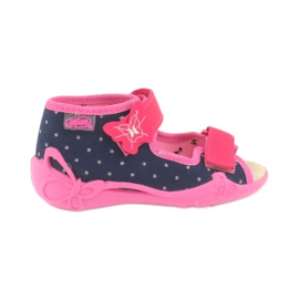 Befado gelbe Kinderschuhe 342P015 marineblau rosa mehrfarbig