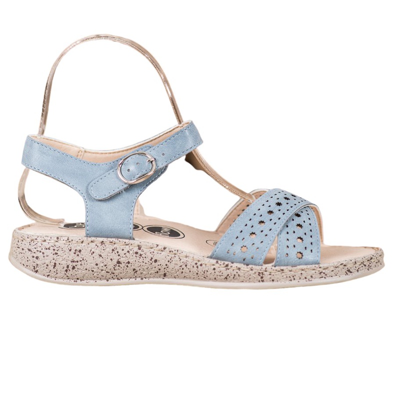 SHELOVET Bequeme Sandalen auf der Plattform blau