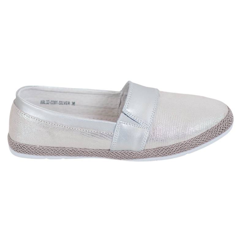 Evento Bequeme silberne Slipons grau