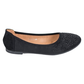 Diamantique Klassische Ballerina mit Kristallen schwarz