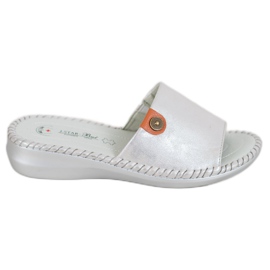 J. Star Lässige Hausschuhe aus Öko-Leder grau