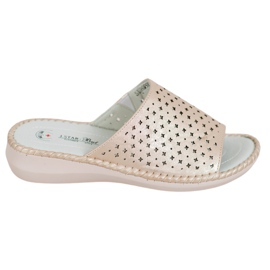 J. Star Leichte bequeme Hausschuhe golden