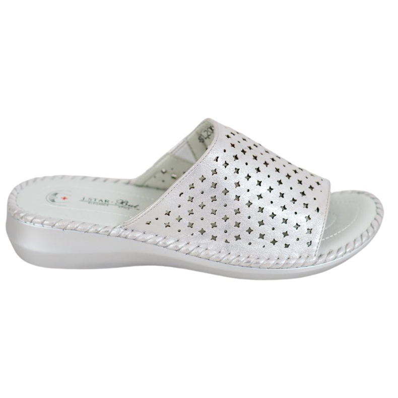 J. Star Leichte bequeme Hausschuhe grau