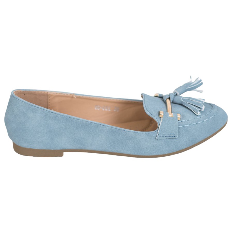 Nio Nio Elegante Slipper mit Fransen blau