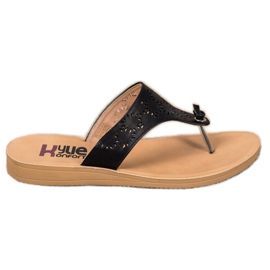 Kylie Flip-Flops mit durchbrochenem Muster schwarz