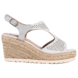 Aclys Wildleder-Espadrilles auf dem Keil grau
