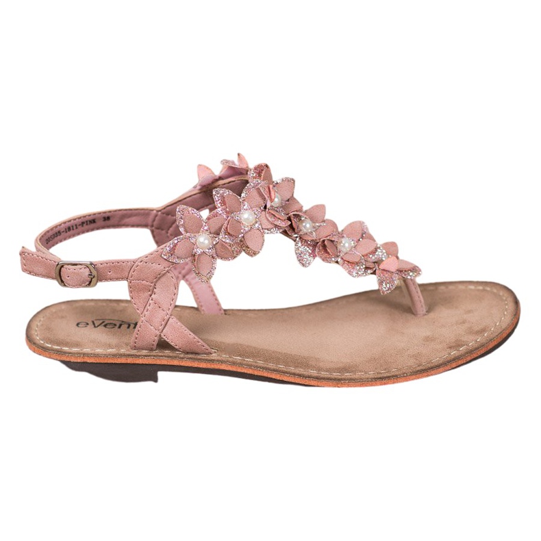 Evento Flip-Flops Sandalen mit Blumen rosa