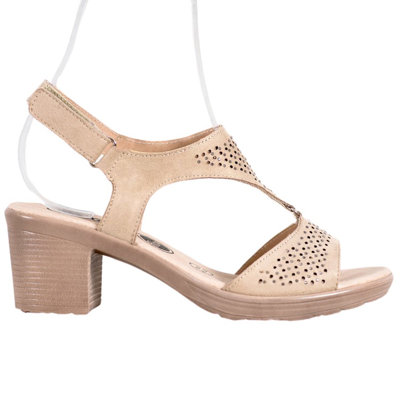 SHELOVET Bequeme Klettsandalen braun