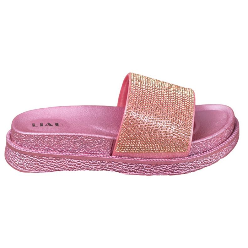 SHELOVET Hausschuhe auf einer hohen Plattform rosa