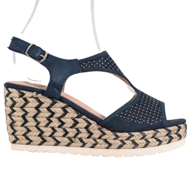 Aclys Wildleder-Espadrilles auf dem Keil blau