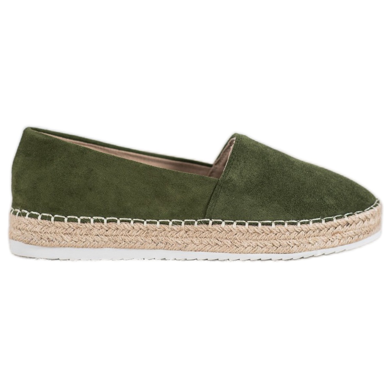 Small Swan Grüne Espadrilles aus Wildleder