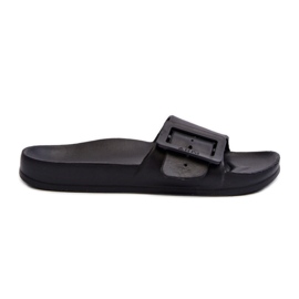 Damen Hausschuhe Big Star mit Schnalle Schwarz FF274A389