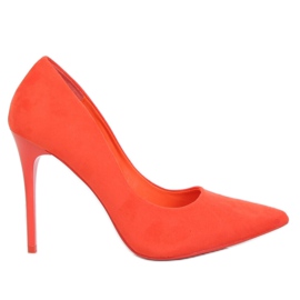 Pumps auf Wildleder orange LE07P Orange