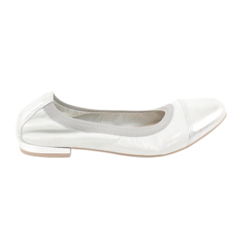 Gamis Bequeme silberne Ballerinas grau