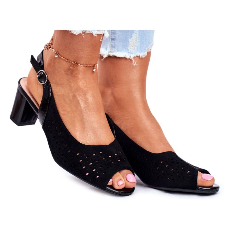 Damen Sandalen mit hohem Absatz Sergio Leone Schwarz SK832