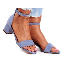 Damen Sandalen Eco-Suede Sergio Leone Blau SK839